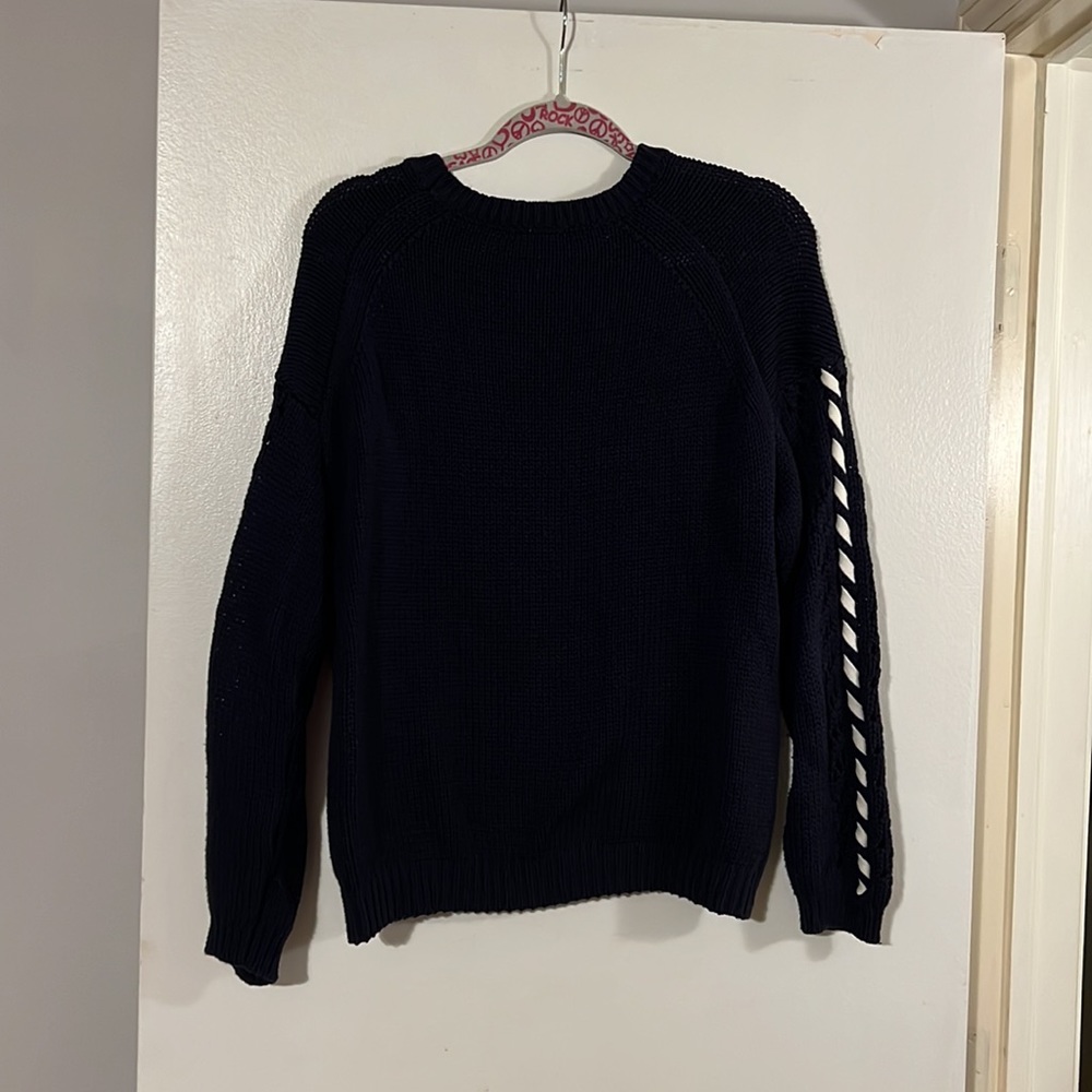 Michael Stars navy with white detail sweater - Picture 6 of 9